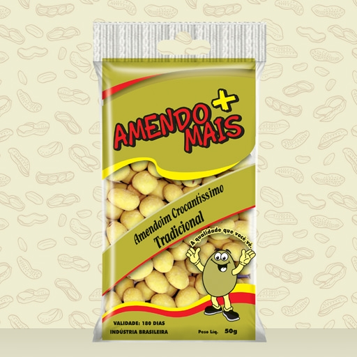 Embalagem Amendoim Crocante Tradicional Amendo+